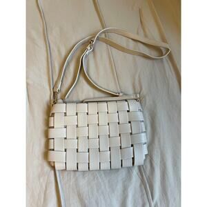 Stefanie Faux Leather Cross Weave Crossbody Handbag